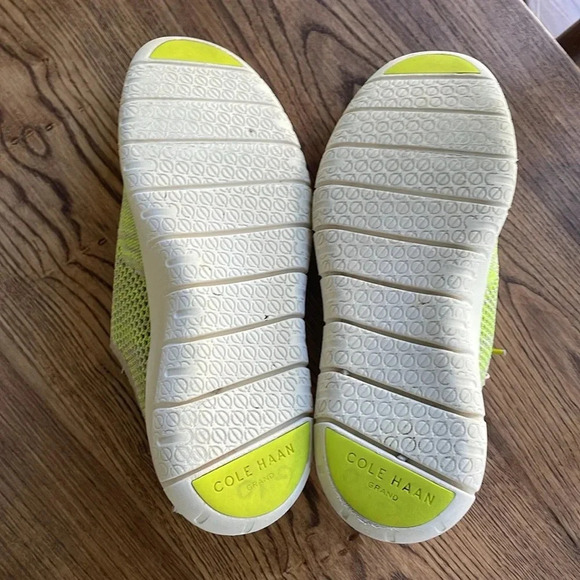 Cole Haan Mens Generation ZeroGrand Stitchlite Sneakers Cement Safety Yellow EUC - Picture 5 of 6